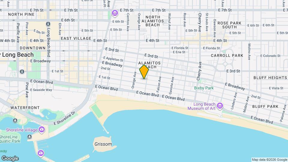 1261 E 1st St, Unit Apartment 5 Map and Location Details