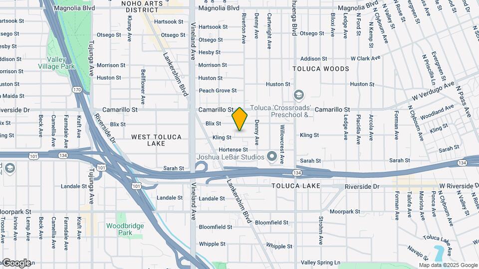 10811 Kling St Map and Location Details