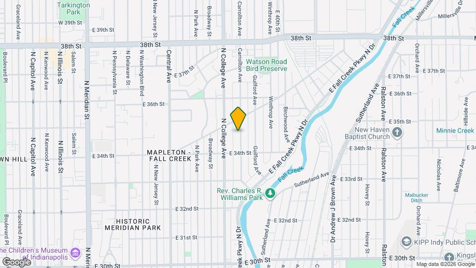 3438 Carrollton Ave Map and Location Details