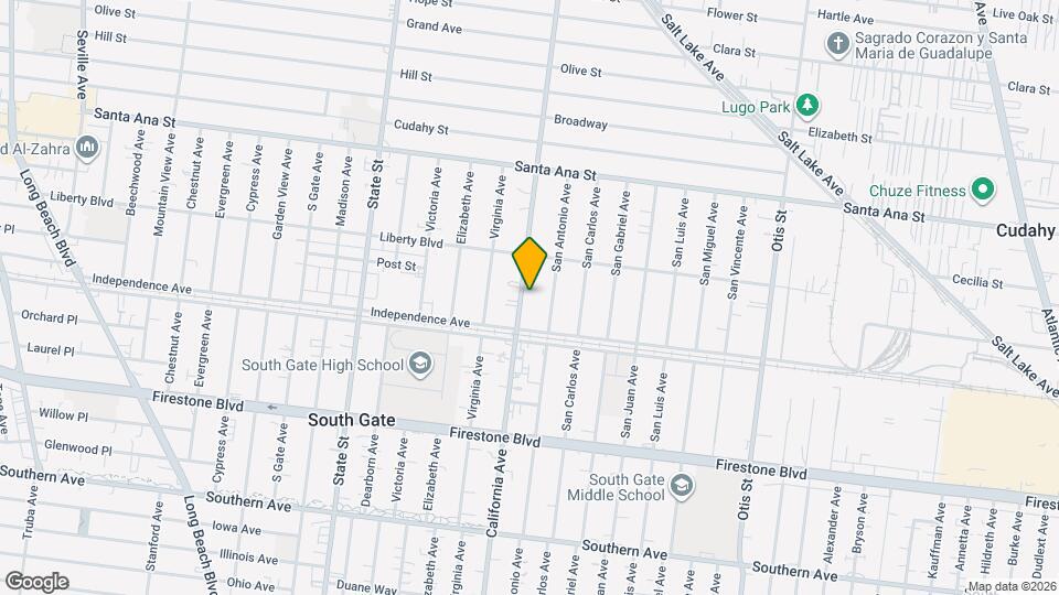 8446 California Ave Map and Location Details