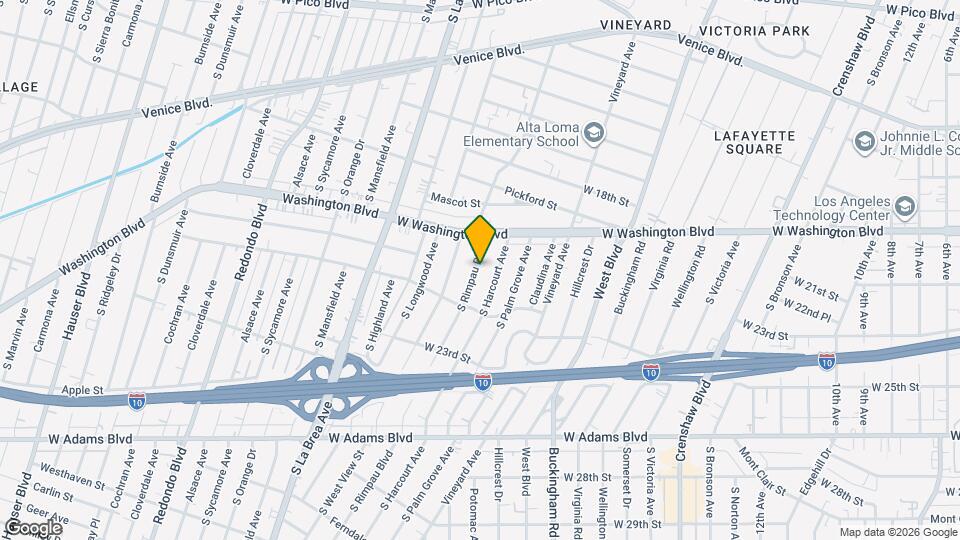 1942 1/2 S Rimpau Blvd, Unit Sonia's Place Map and Location Details