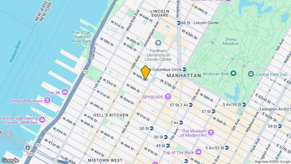 406 W 56th St Mapa y Detalles de la Ubicación