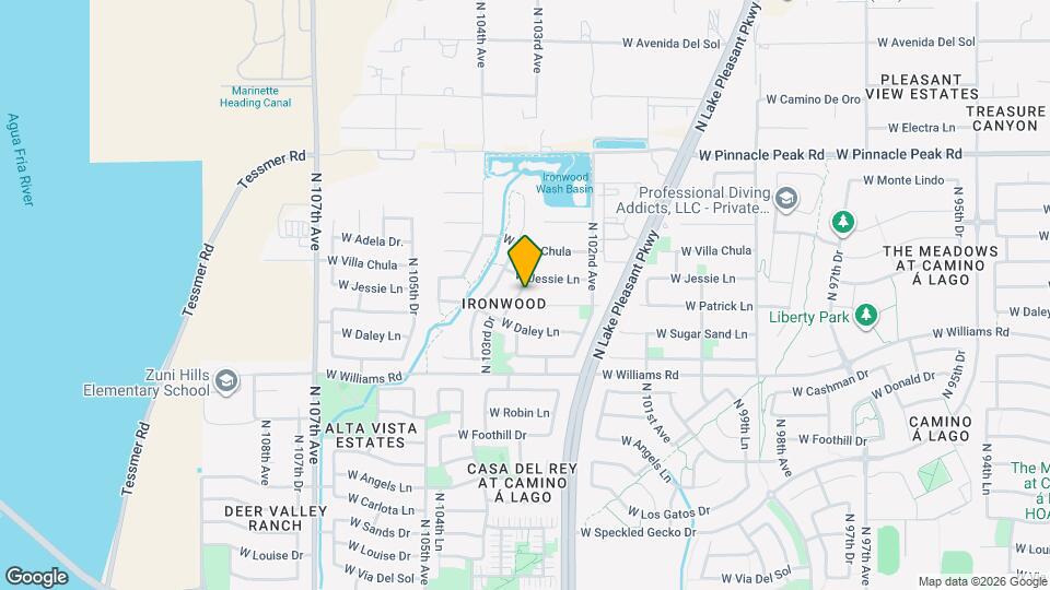 10262 W Patrick Ln Map and Location Details