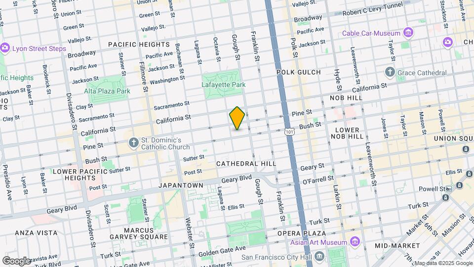 1760 Bush St Map and Location Details