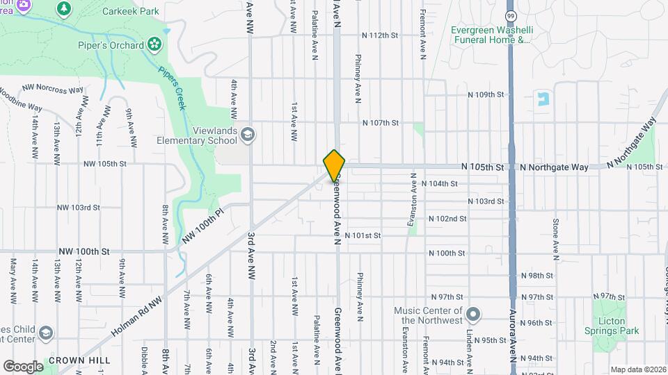 10317 Greenwood Ave N Map and Location Details