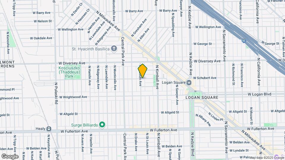 3449-3453 W Schubert Ave Mapa y Detalles de la Ubicación