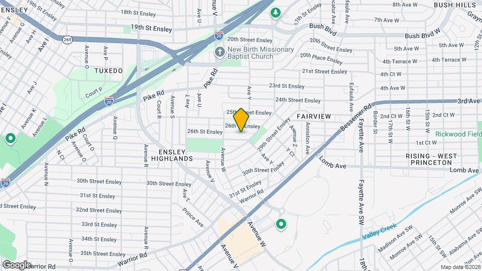 2332 27th Street Ensley Map and Location Details