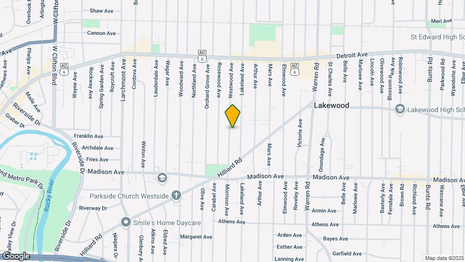 1573 Westwood Ave Map and Location Details