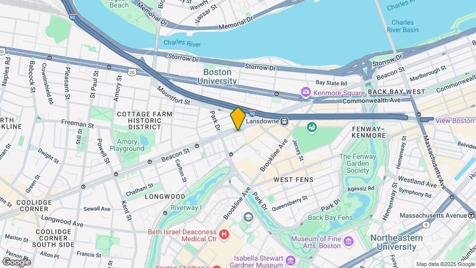 853 Beacon St, Unit 1 Map and Location Details