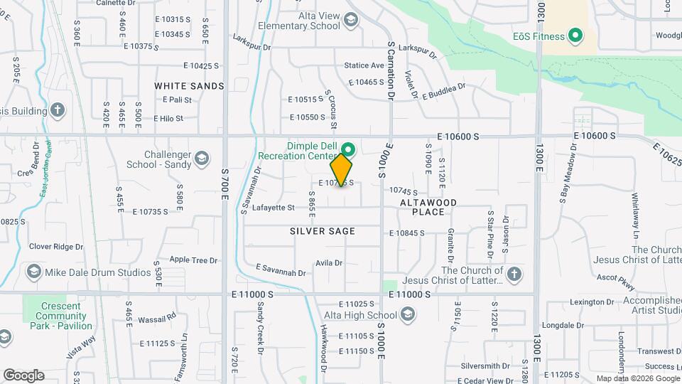 10742 S 930 E, Unit Unit 1 Map and Location Details