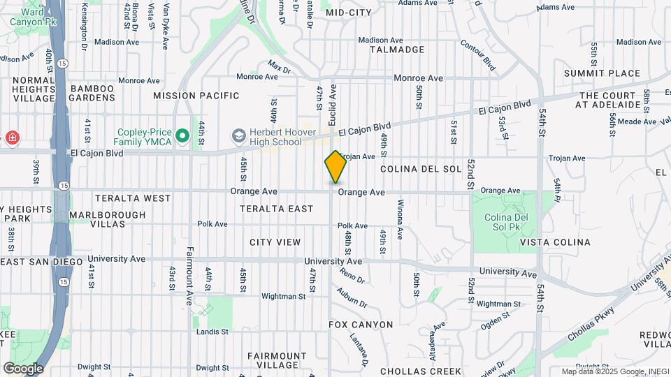 4201 Euclid Ave Map and Location Details