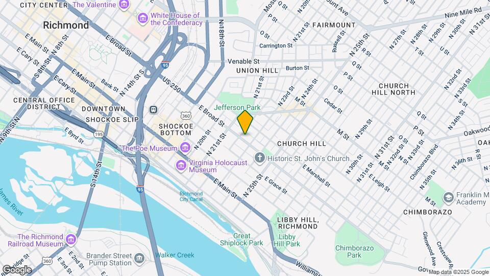 2206 E Broad St Map and Location Details