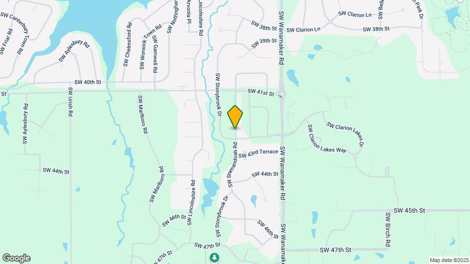 4215 SW Shenandoah Rd Map and Location Details