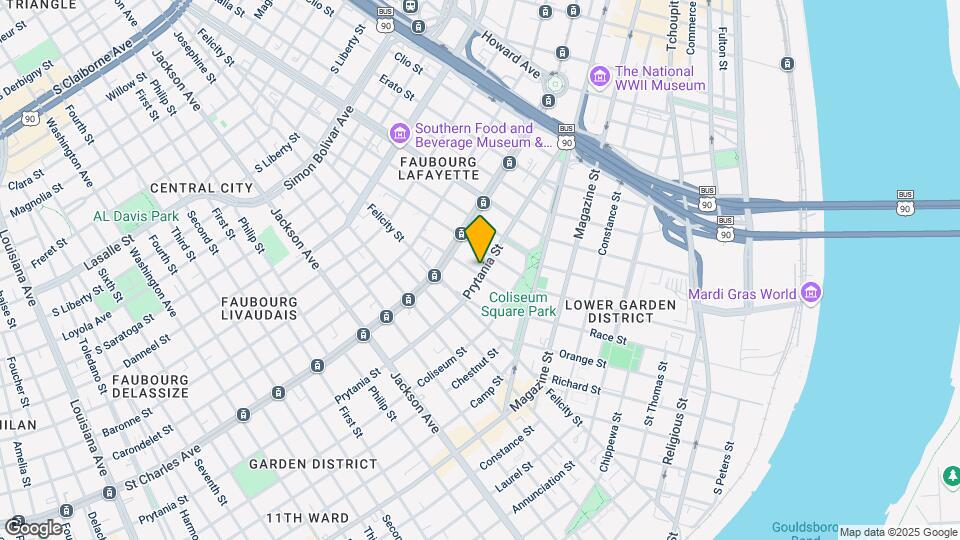 1729 Prytania St Mapa y Detalles de la Ubicación