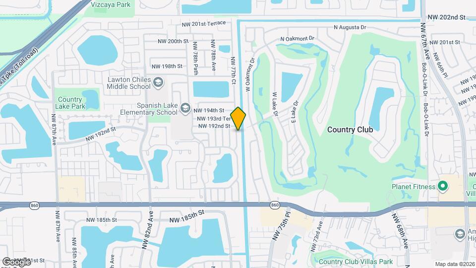 19081 NW 77th Ct Map and Location Details