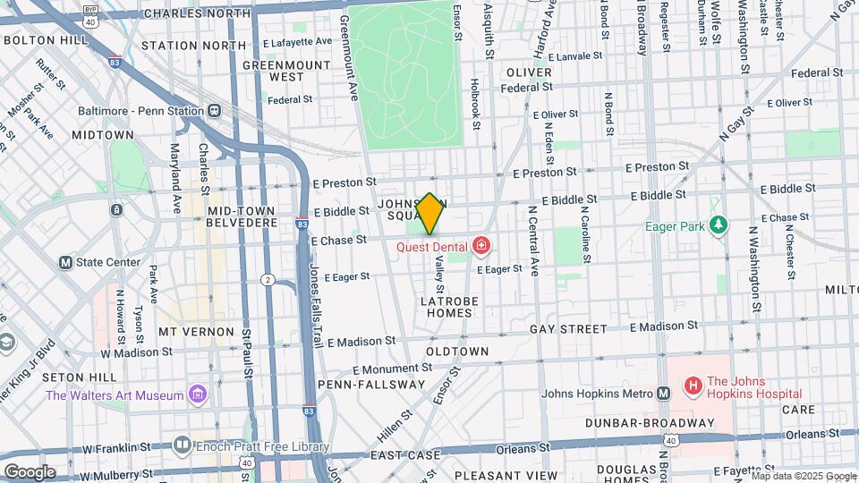 831 E Chase St Map and Location Details