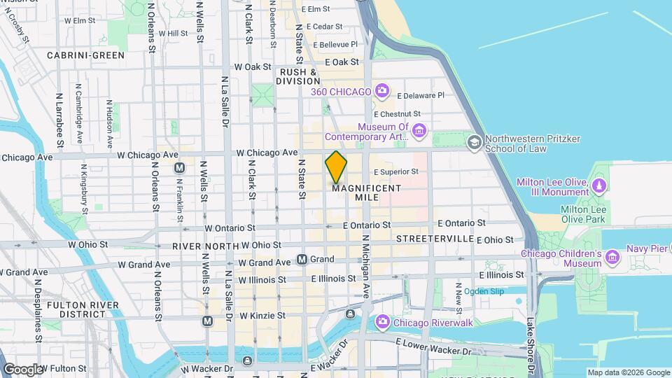 42 E Huron St Map and Location Details