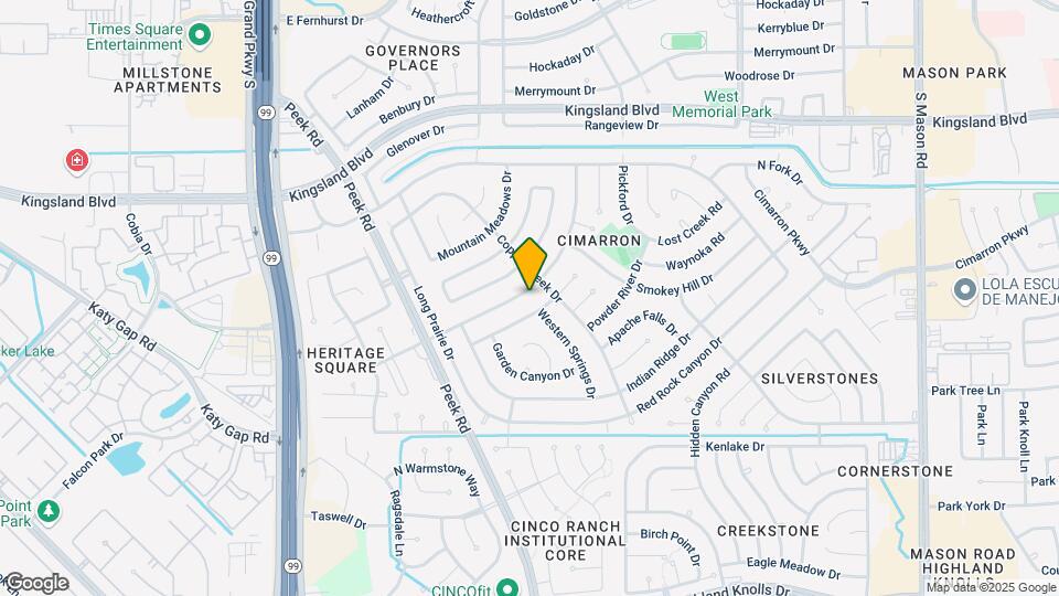 1015 Cascade Creek Dr Map and Location Details
