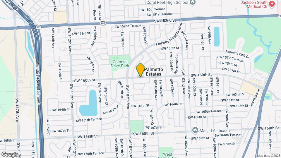 10520 SW 160th St Map and Location Details