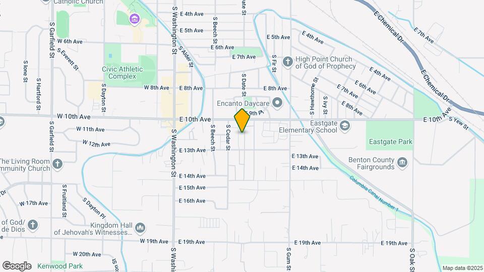 1105 S Cedar Pl Map and Location Details