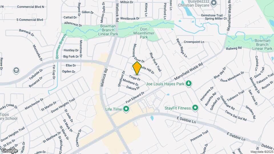327 Tioga Dr Mapa y Detalles de la Ubicación