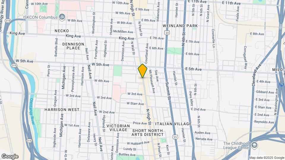 1131 N High St Map and Location Details