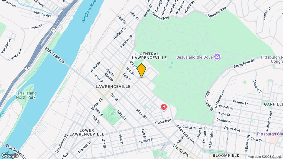 289 45th St, Unit 289 45th St.Pgh PA 15201 Map and Location Details