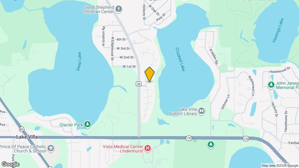 298 N Crooked Lake Ln Map and Location Details