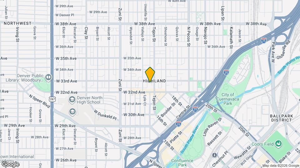 2026 W 33rd Ave Map and Location Details