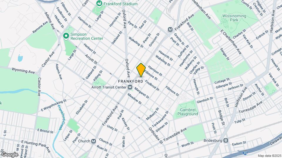 1616 Foulkrod St, Unit 3rd Floor C1 Map and Location Details