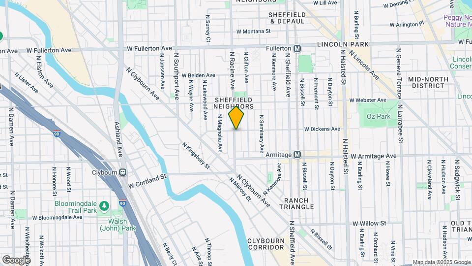 1155 W Dickens Ave Map and Location Details