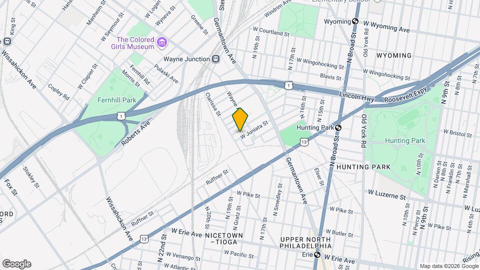 1835 W Juniata St Mapa y Detalles de la Ubicación
