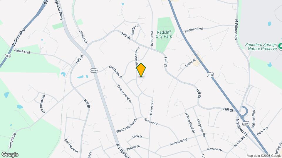 1210 Clear Ridge Ln Map and Location Details