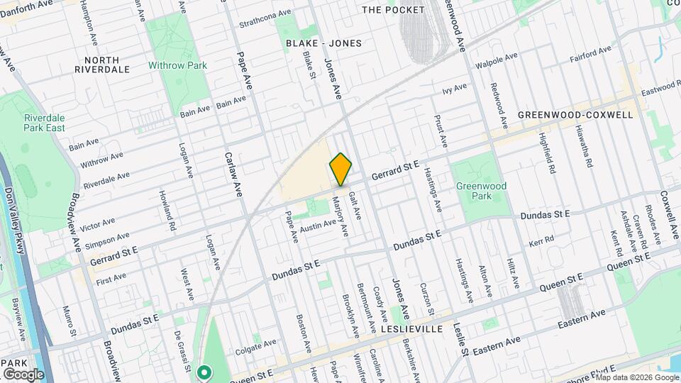 1029 Gerrard St E Map and Location Details