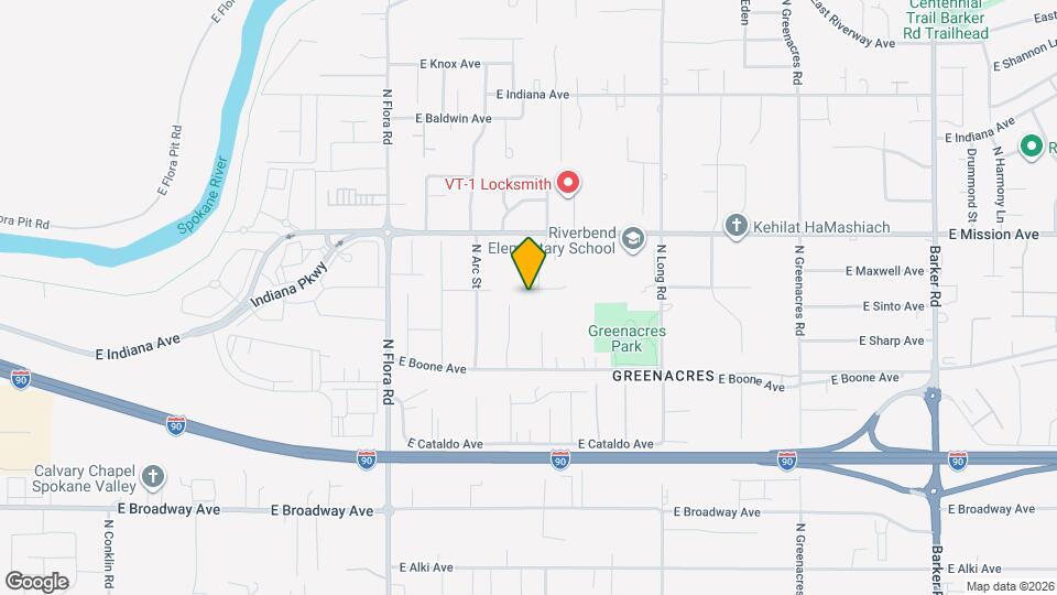 17502 E Maxwell Ave Mapa y Detalles de la Ubicación