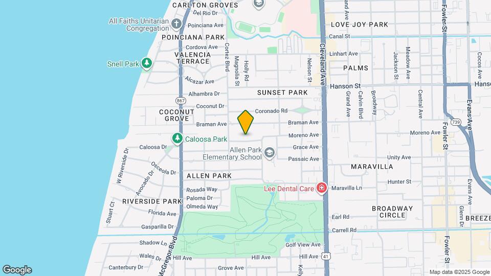 1641 Moreno Ave Map and Location Details