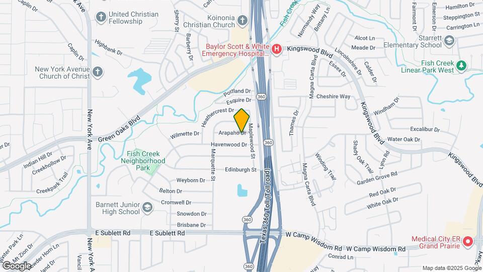 2506 Arapaho Dr Map and Location Details