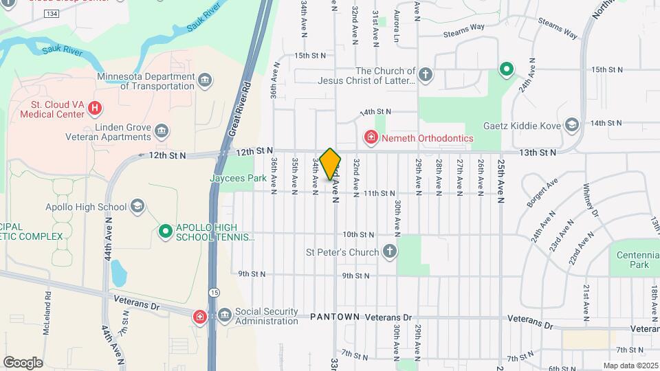 1109 33rd Ave N Map and Location Details