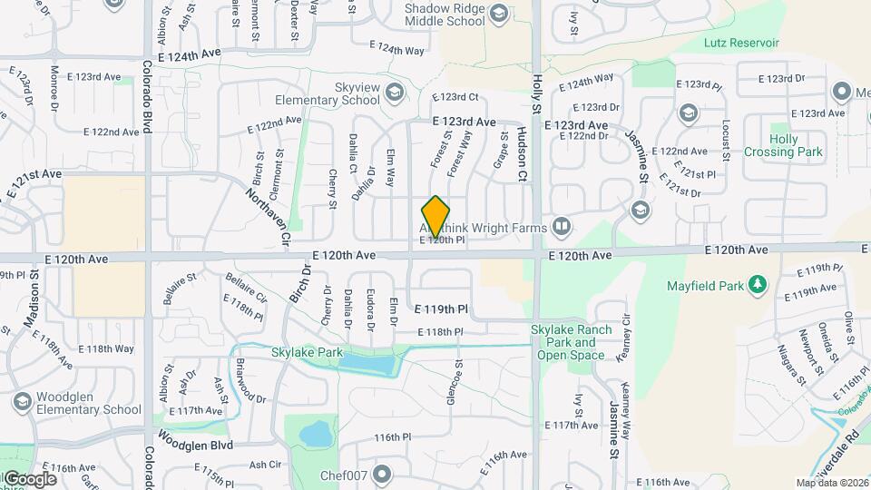 5190 E 120th Pl Map and Location Details