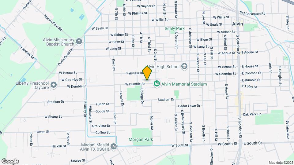 1308 W Dumble St Map and Location Details