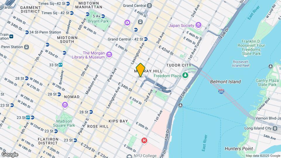 201 E 36th St Map and Location Details