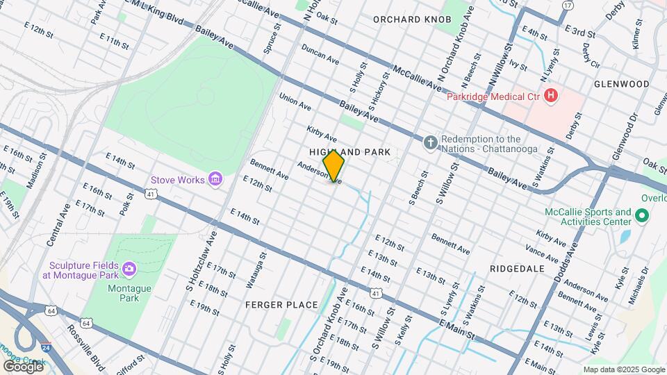 1005 S Hickory St Map and Location Details