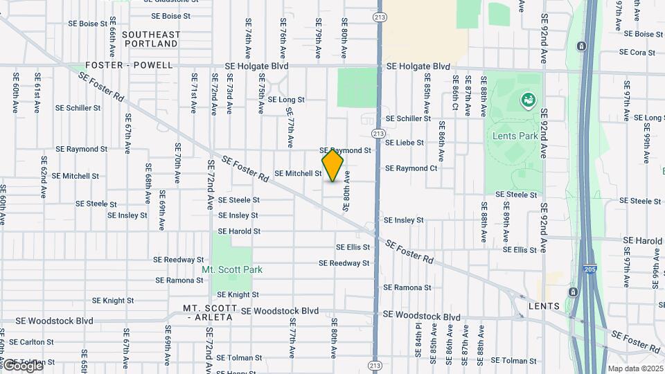 7920 SE Mitchell St Map and Location Details