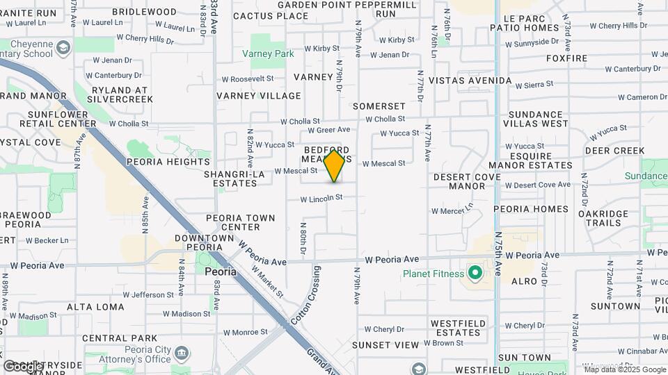 7927 W Desert Cove Ave Map and Location Details