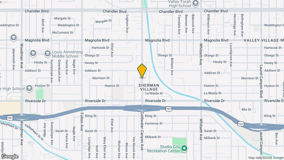 Coldwater Canyon Apartments Map and Location Details