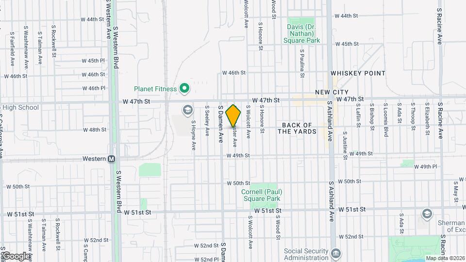 4802 S Winchester Ave Map and Location Details