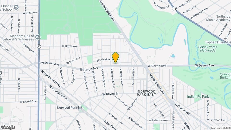 6620 W Devon Ave, Unit 1 Map and Location Details