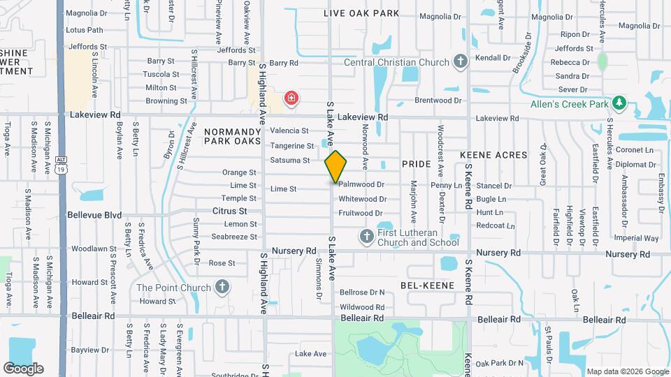 1601 Palmwood Dr Map and Location Details