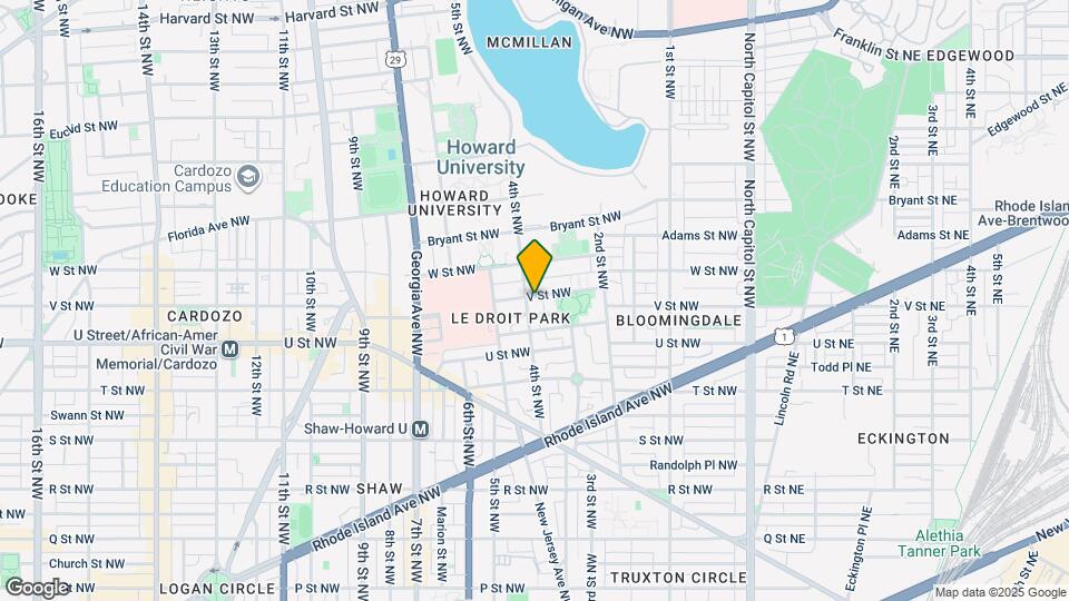 334 V St NW Map and Location Details