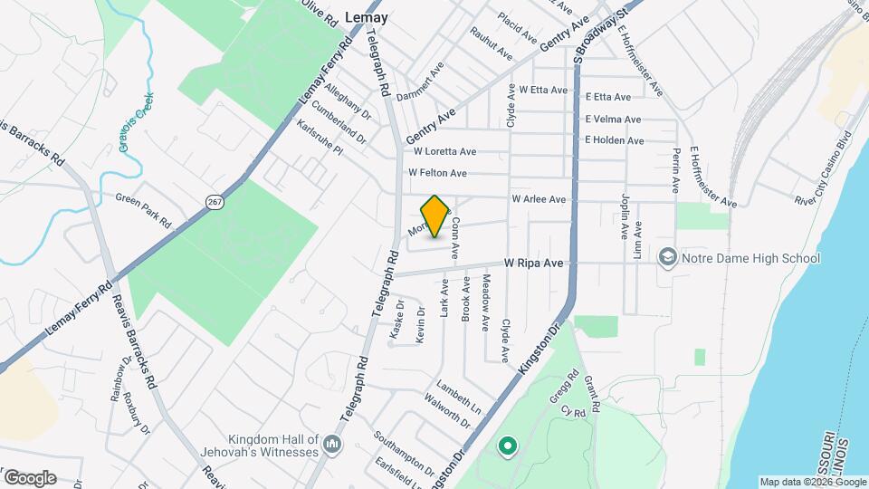 313 Carthage Ave Map and Location Details